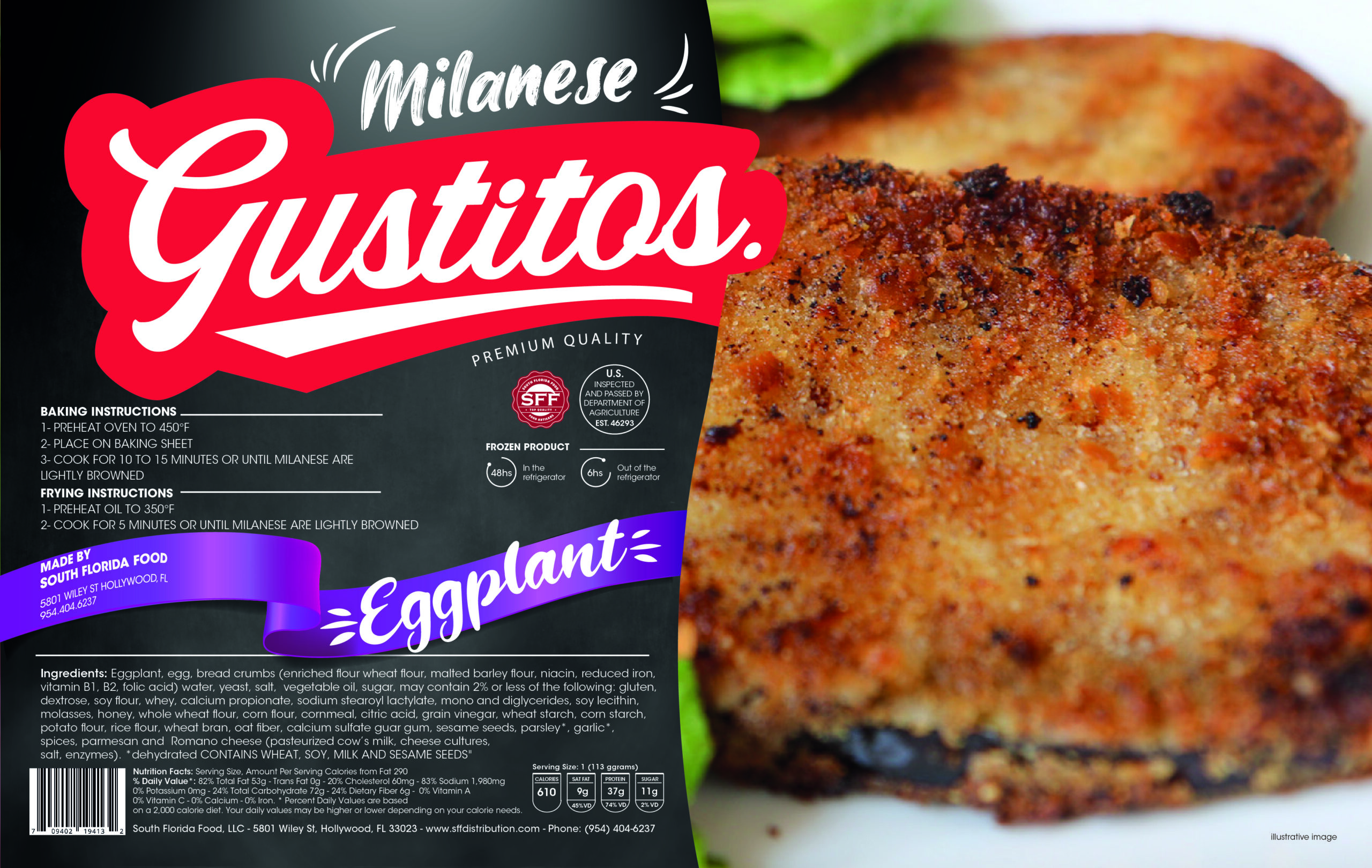 Milanesa de Berenjenas 2lbs
